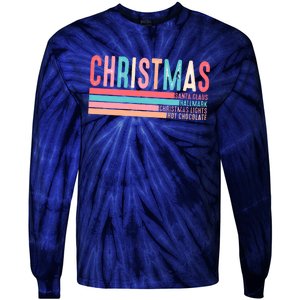 Retro ChristmasChristmas Funny Santa Claus Tie-Dye Long Sleeve Shirt