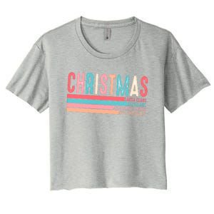 Retro ChristmasChristmas Funny Santa Claus Women's Crop Top Tee