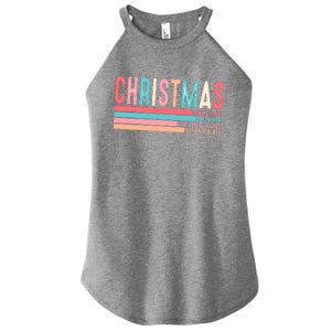 Retro ChristmasChristmas Funny Santa Claus Women's Perfect Tri Rocker Tank