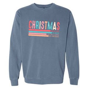 Retro ChristmasChristmas Funny Santa Claus Garment-Dyed Sweatshirt