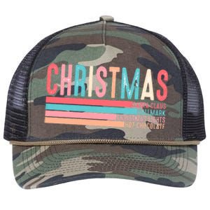 Retro ChristmasChristmas Funny Santa Claus Retro Rope Trucker Hat Cap