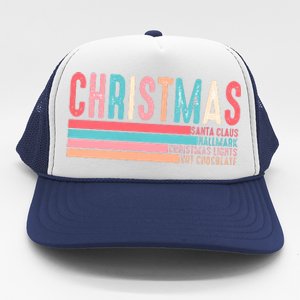 Retro ChristmasChristmas Funny Santa Claus Trucker Hat