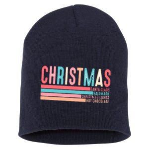 Retro ChristmasChristmas Funny Santa Claus Short Acrylic Beanie