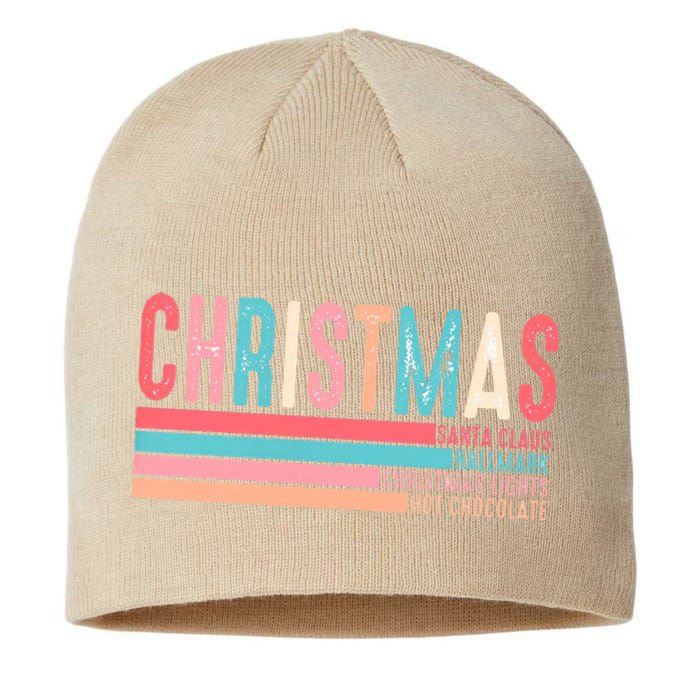 Retro ChristmasChristmas Funny Santa Claus Sustainable Beanie