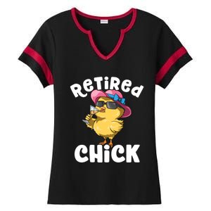 Retired Chick Funny Ladies Retired Moms Retirement Meaningful Gift Ladies Halftime Notch Neck Tee