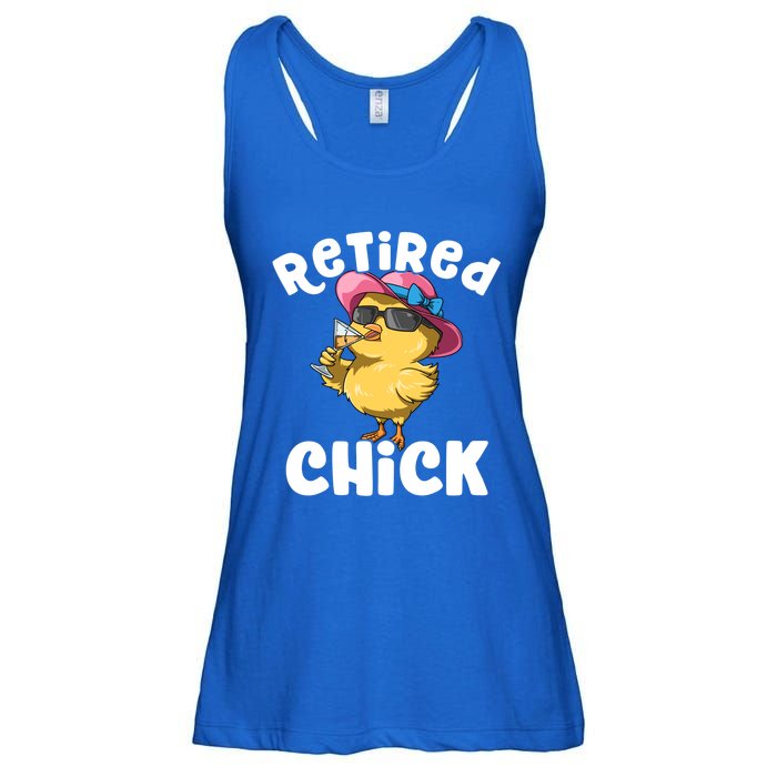 Retired Chick Funny Ladies Retired Moms Retirement Meaningful Gift Ladies Essential Flowy Tank