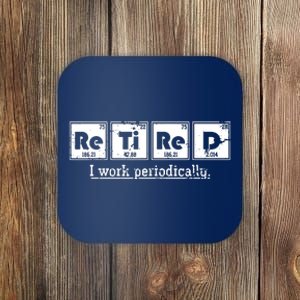 Retired Chemist Funny Gift Periodic Table Chemistry Coaster