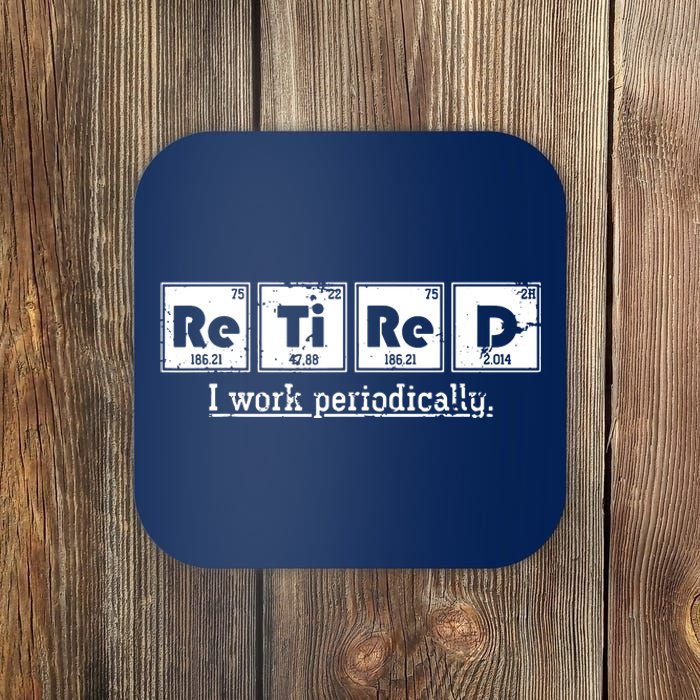 Retired Chemist Funny Gift Periodic Table Chemistry Coaster