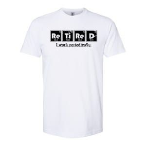 Retired Chemist Funny Gift Periodic Table Chemistry Softstyle CVC T-Shirt