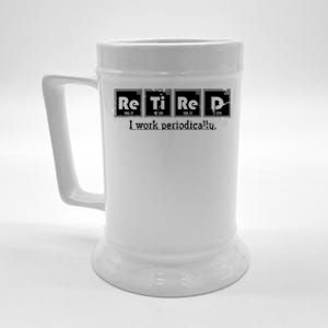 Retired Chemist Funny Gift Periodic Table Chemistry Beer Stein