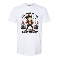 Retro Cowboy Frog Meme YAll Mind If I Do Some Lollygaggin Softstyle CVC T-Shirt