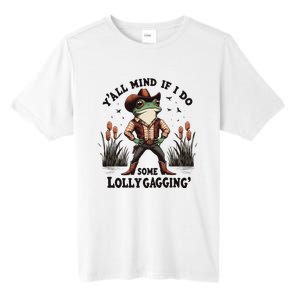 Retro Cowboy Frog Meme YAll Mind If I Do Some Lollygaggin Tall Fusion ChromaSoft Performance T-Shirt