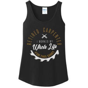 Retired Carpenter Funny Carpenter Retirement Ladies Essential Tank