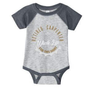 Retired Carpenter Funny Carpenter Retirement Infant Baby Jersey Bodysuit