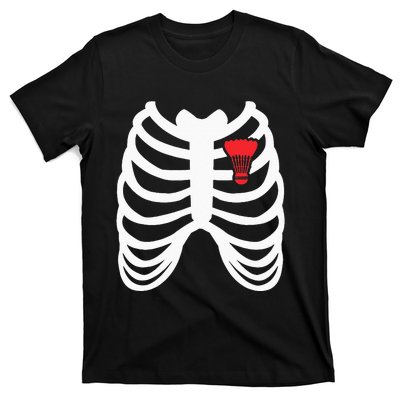 Rib Cage Funny Badminton Player Gift T-Shirt