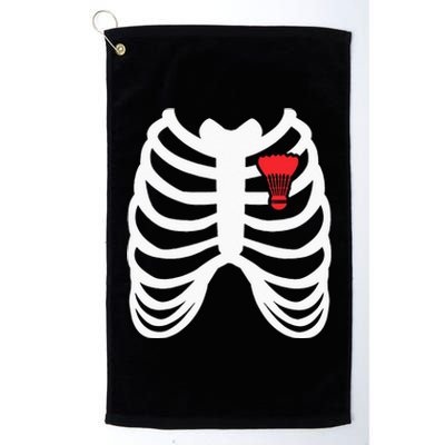 Rib Cage Funny Badminton Player Gift Platinum Collection Golf Towel