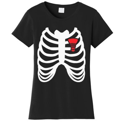 Rib Cage Funny Badminton Player Gift Women's T-Shirt