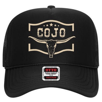 Retro Cojo Family Name Personalized Team Cojo Family Pride High Crown Mesh Back Trucker Hat