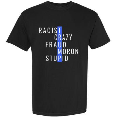 Racist Crazy Fraud Moron Stupid Trump Anti Trump Garment-Dyed Heavyweight T-Shirt