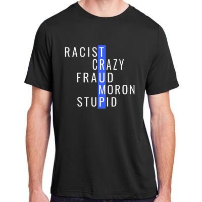 Racist Crazy Fraud Moron Stupid Trump Anti Trump Adult ChromaSoft Performance T-Shirt