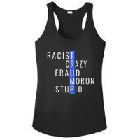 Racist Crazy Fraud Moron Stupid Trump Anti Trump Ladies PosiCharge Competitor Racerback Tank