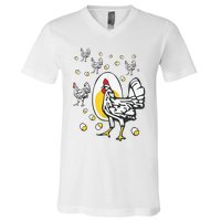 Roseanne Chicken Funny Roseanne Rooster And Egg V-Neck T-Shirt