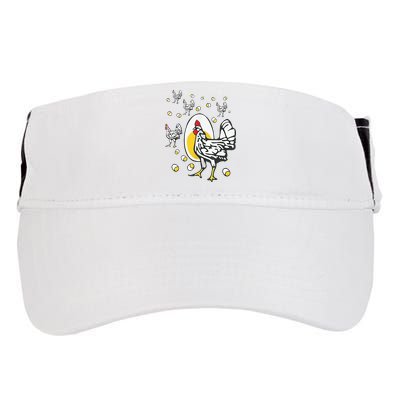 Roseanne Chicken Funny Roseanne Rooster And Egg Adult Drive Performance Visor