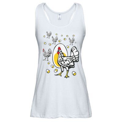 Roseanne Chicken Funny Roseanne Rooster And Egg Ladies Essential Flowy Tank
