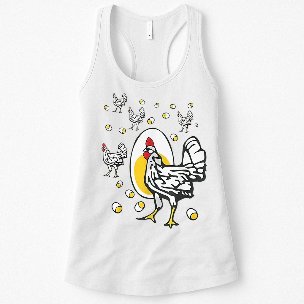 Roseanne Chicken Funny Roseanne Rooster And Egg Womens Tank Top