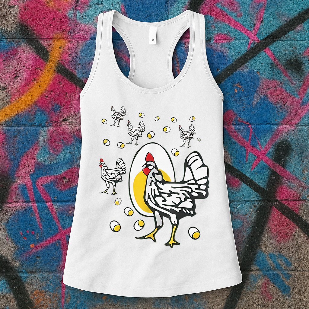 Roseanne Chicken Funny Roseanne Rooster And Egg Womens Tank Top