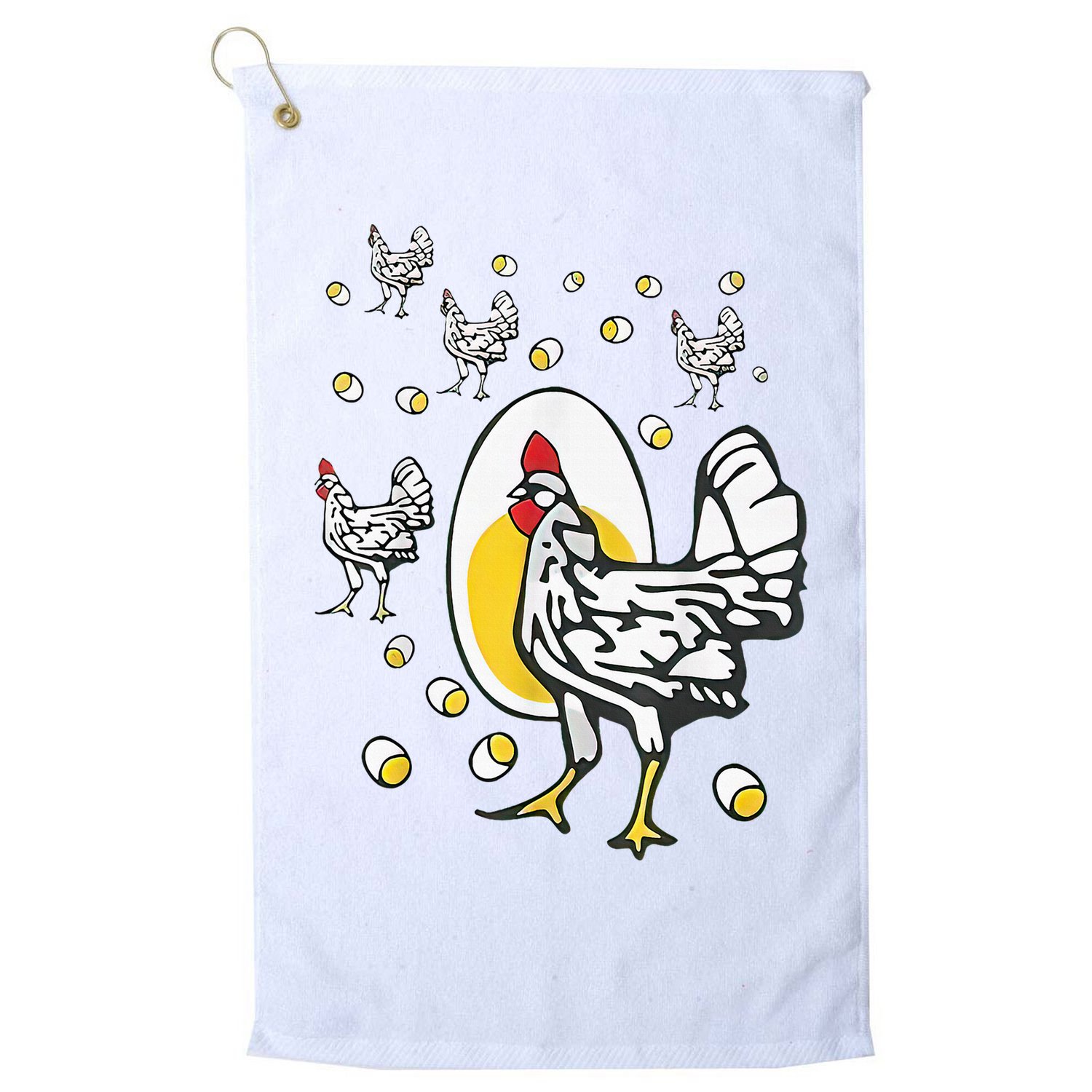 Roseanne Chicken Funny Roseanne Rooster And Egg Golf Towel