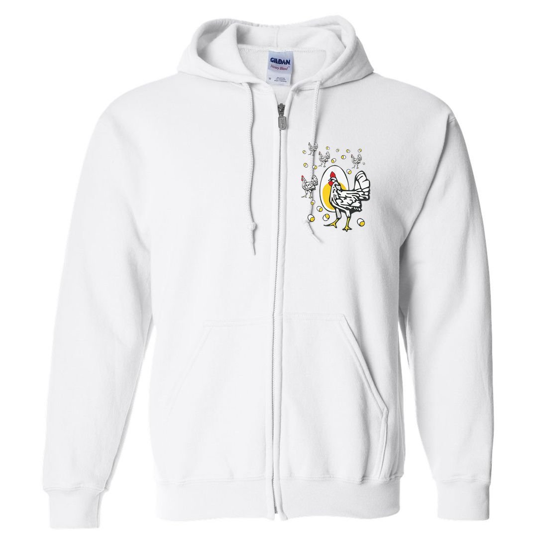 Roseanne Chicken Funny Roseanne Rooster And Egg Full Zip Hoodie