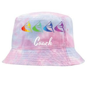 Rainbow Color Guard Coach Flag Graphic Marching Band Tie-Dyed Bucket Hat