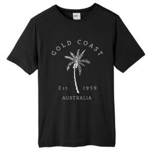 Retro Cool Gold Coast Australia Palm Tree Novelty Art Tall Fusion ChromaSoft Performance T-Shirt