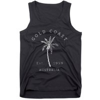 Retro Cool Gold Coast Australia Palm Tree Novelty Art Tank Top