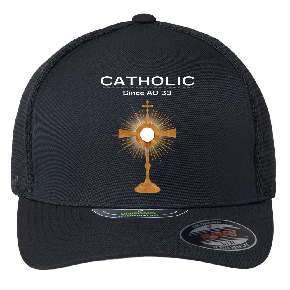 Roman Catholic Gift Since AD 33 Flexfit Unipanel Trucker Cap