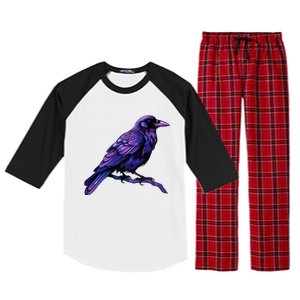 Raven Crow Graphic Raglan Sleeve Pajama Set