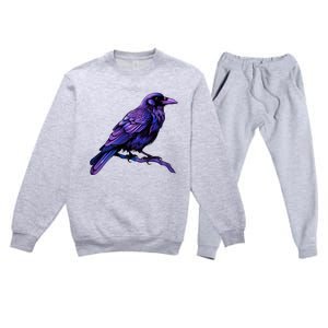 Raven Crow Graphic Premium Crewneck Sweatsuit Set