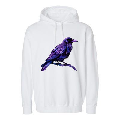 Raven Crow Graphic Garment-Dyed Fleece Hoodie