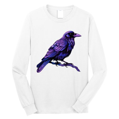 Raven Crow Graphic Long Sleeve Shirt