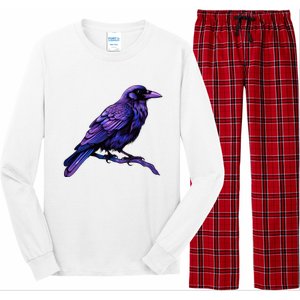 Raven Crow Graphic Long Sleeve Pajama Set