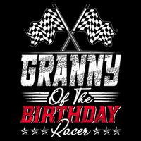 Race Car Granny Of The Birthday Racer Racing Family 16 in Basic Backpack