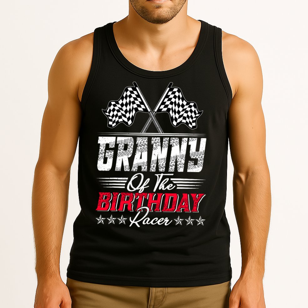 Race Car Granny Of The Birthday Racer Racing Family Tank Top