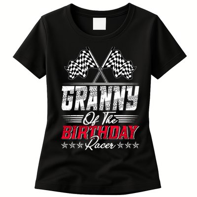 Race Car Granny Of The Birthday Racer Racing Family Womens T-Shirt