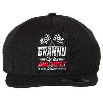Race Car Granny Of The Birthday Racer Racing Family Wool Snapback Cap