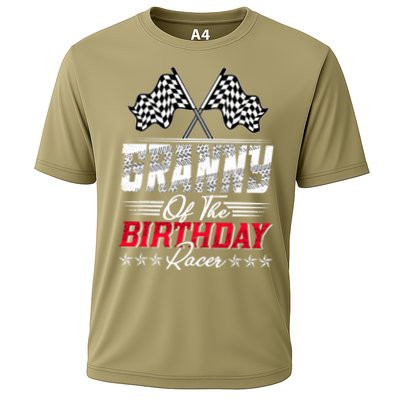 Race Car Granny Of The Birthday Racer Racing Family Cooling Performance Crew T-Shirt