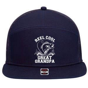 Reel cool great grandpa 7 Panel Mesh Trucker Snapback Hat