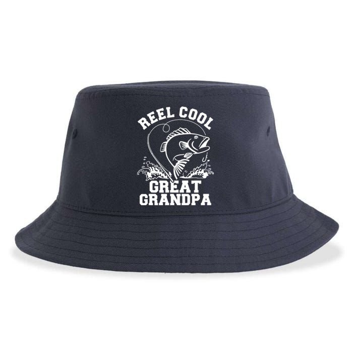 Reel cool great grandpa Sustainable Bucket Hat