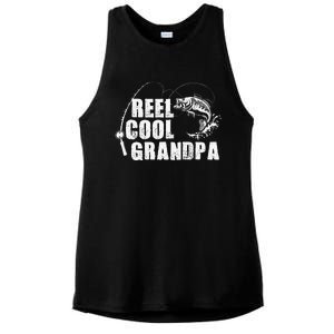 Reel Cool Grandpa Fishing Gift For Dad Or Grandpa Ladies PosiCharge Tri-Blend Wicking Tank