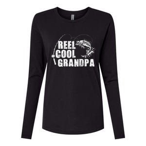 Reel Cool Grandpa Fishing Gift For Dad Or Grandpa Womens Cotton Relaxed Long Sleeve T-Shirt